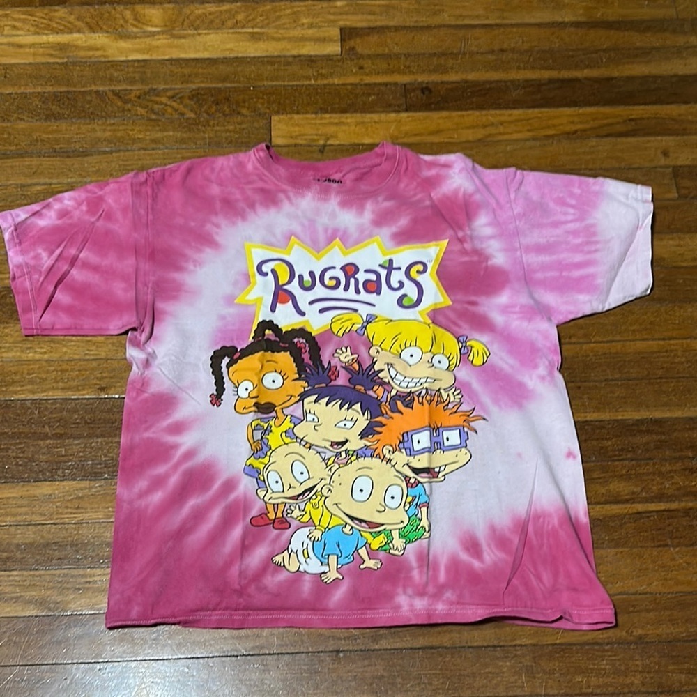 Nickelodeon “Rugrats” Women’s Pink Tie Dye Tee, Sz Large